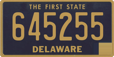 DE license plate 645255