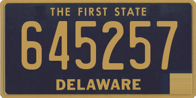 DE license plate 645257