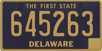 DE license plate 645263