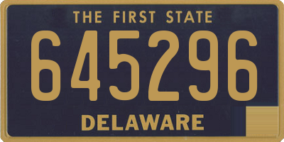DE license plate 645296