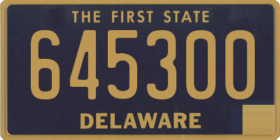 DE license plate 645300