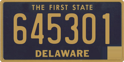 DE license plate 645301
