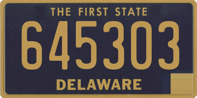 DE license plate 645303