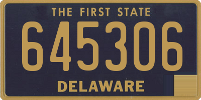 DE license plate 645306