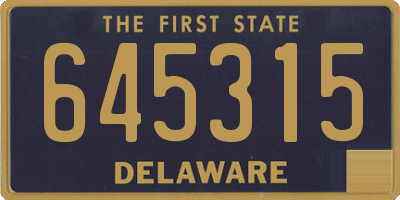DE license plate 645315