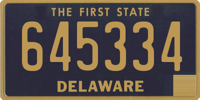 DE license plate 645334