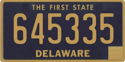 DE license plate 645335