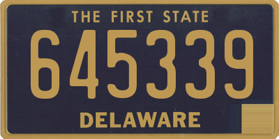 DE license plate 645339