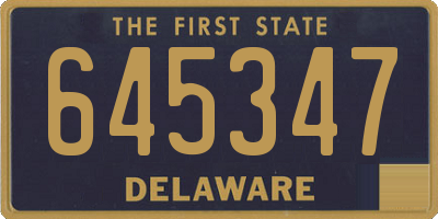 DE license plate 645347