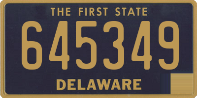 DE license plate 645349