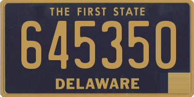 DE license plate 645350