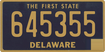 DE license plate 645355