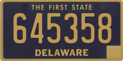 DE license plate 645358