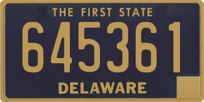 DE license plate 645361