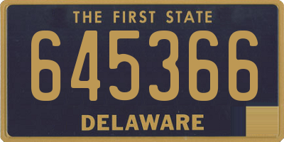 DE license plate 645366