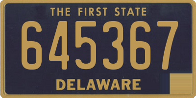 DE license plate 645367