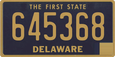 DE license plate 645368