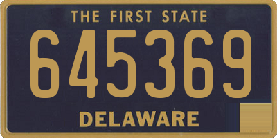 DE license plate 645369