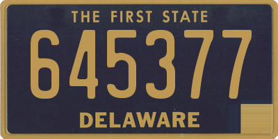 DE license plate 645377