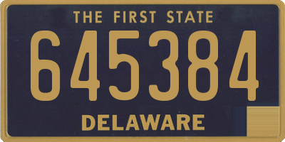 DE license plate 645384