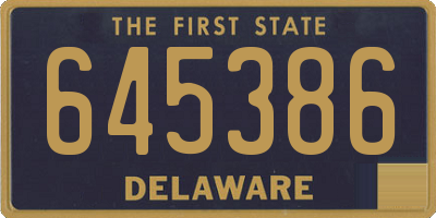 DE license plate 645386