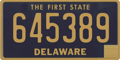DE license plate 645389