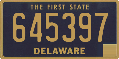 DE license plate 645397