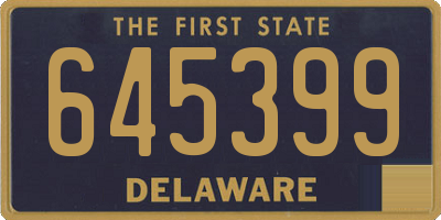 DE license plate 645399
