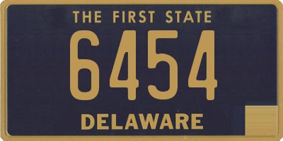 DE license plate 6454