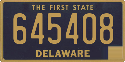 DE license plate 645408