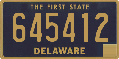 DE license plate 645412