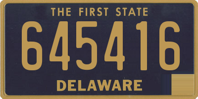 DE license plate 645416
