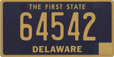 DE license plate 64542