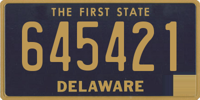 DE license plate 645421