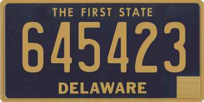 DE license plate 645423