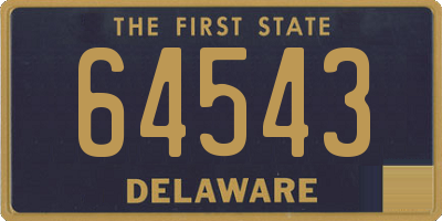 DE license plate 64543