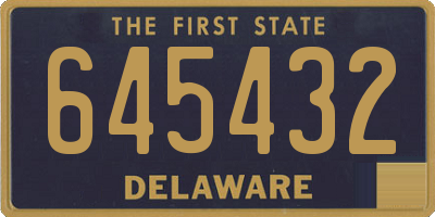 DE license plate 645432
