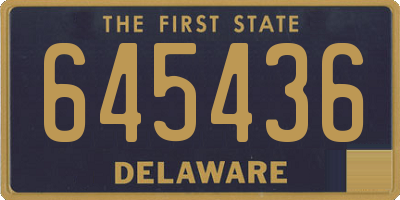 DE license plate 645436
