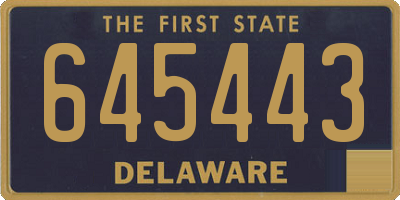DE license plate 645443