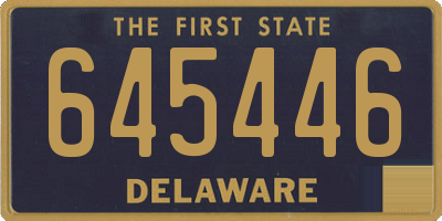 DE license plate 645446