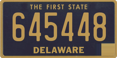 DE license plate 645448