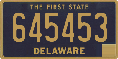 DE license plate 645453