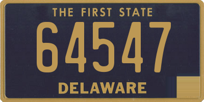 DE license plate 64547