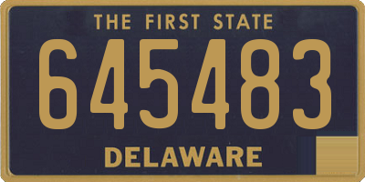 DE license plate 645483