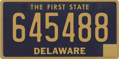 DE license plate 645488