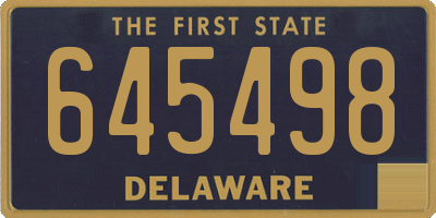 DE license plate 645498