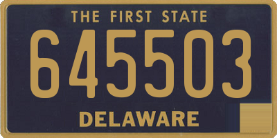 DE license plate 645503