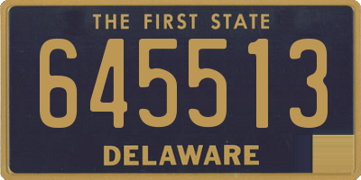 DE license plate 645513