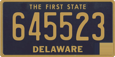 DE license plate 645523