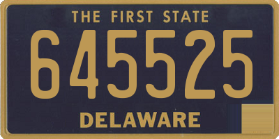 DE license plate 645525